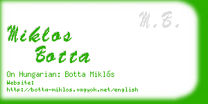 miklos botta business card