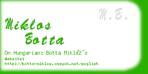 miklos botta business card